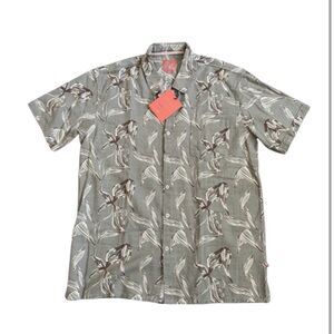 Men's green Floral Short Sleeve Shirt